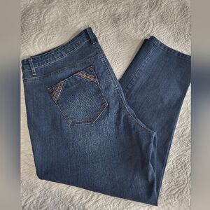 Gloria Vanderbilt Dark Blue Straight Leg Jeansx Size 16w